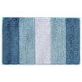 thumbnail image 2 of Striped Bathroom Rug Gradient Bath Mat Non-Slip Door Mats Soft Shaggy Thick Bath Rugs Absorbent machine washable Floor Mats for Bath Room, Toilet, Bedroom, Kitchen，18''x 26''，Blue, 2 of 8