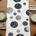 thumbnail image 5 of Table Runners 90 Inches Long Dress Scarves, Grey Black Polka Dots Farmhouse Coffee/Dining/Kitchen Table Runner for Living Room, Modern Abstract Art 13x90 Inch, 5 of 9
