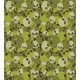 thumbnail image 3 of Camo Duvet Cover Set, Composition of Skulls Scary Head Skeletons Graphic Grunge Illustration, Decorative 3 Piece Bedding Set with 2 Pillow Shams, King Size, Green Pale Green Beige, by Ambesonne, 3 of 3