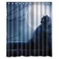 thumbnail image 1 of Cortina de ducha impermeable ABPHQTO 150x180 cm diseño de luna, 1 of 2