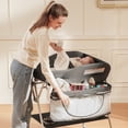 thumbnail image 3 of Babyeap Baby Changing Table with Wheels, Portable Foldable Diaper Changing Station with Adjustable Height & Waterproof Pad, Nursery Organizer Storage for Newborn & Infant, 3 of 14