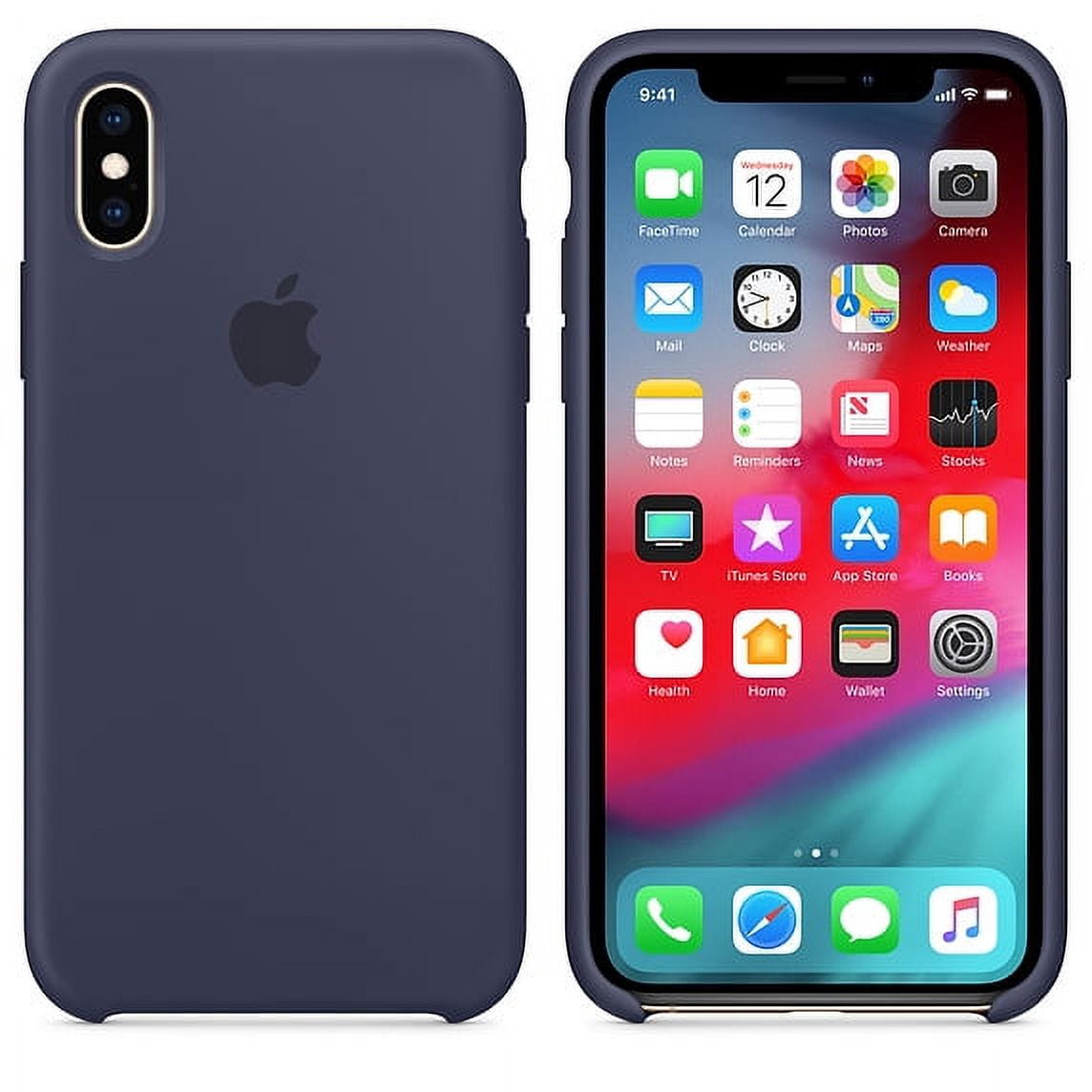 iPhone XS Silicone Case - Midnight Blue