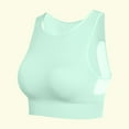 thumbnail image 2 of safuny Sports Everyday Bra for Women Seamless Smoothing Ladies Traceless Breathable Gathering Wireless Push Up Ultra Light Lingerie Brassiere Underwear Comfort Daily Green XXL, 2 of 4