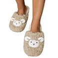 thumbnail image 5 of Qingpeng Ladies Closed Toe Open Back Plush Slippers Soft Cozy House Shoes Comfortable Indoor Footwear with Playful Sheep Design for Home, 5 of 8