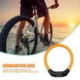 thumbnail image 1 of Candado de seguridad para bicicleta con combinación de código de 4 dígitos, candado de Cable antirrobo para bicicleta MTB, 1 of 2