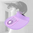 thumbnail image 4 of Mini ventilador de refrigeración Gorras de béisbol Carga USB Viajes al aire libre Sombreros con Visera deportiva Sombra Sombrero de protección - Púrpura Macarena Gorras de béisbol de enfriamiento del ventilador, 4 of 7