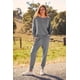thumbnail image 3 of Conjunto Deportivo PRETTYGARDEN Mujer Gris Acanalado 2 Piezas XXL, 3 of 8