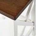 thumbnail image 5 of Set of 2 Brown and White Hand Crafted Counter Stools 25.75", 5 of 7