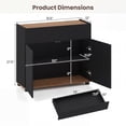 thumbnail image 3 of ELLEGNT Buffet Cabinet with Push‑to‑Open Doors – Sideboard Storage and Drawer for Kitchen, Black, 3 of 10