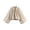 Khaki_#01, variant on Sewkxo Womens Cropped Puff Sleeve Bomber Jacket Lapel Collar Pleated Full Zip Coat Spring Loose Fit Trendy Outerwear,Khaki L