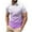 Purple, variant on Chiccall Mens Shirts Summer Casual Gradient Short Sleeve Button Performance Shirts Multicolor