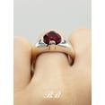 thumbnail image 4 of 8x6mm - 10x8mm Mens Oval Cut Ring, Lab Created Red Ruby, Sterling Silver,, 4 of 5