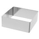thumbnail image 2 of Molde cuadrado para mousse de acero inoxidable para tartas, cortador de mousse, molde para tartas, anillo para postres, molde para pasteles, herramienta para hornear (plateado, 7 pulgadas), 2 of 5