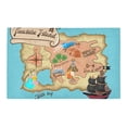 thumbnail image 2 of CADecor Treasure Island Pirate Map for Quest Non-Slip Bath Rug Bath Mat Rug Doormat 30x18 inches, 2 of 3