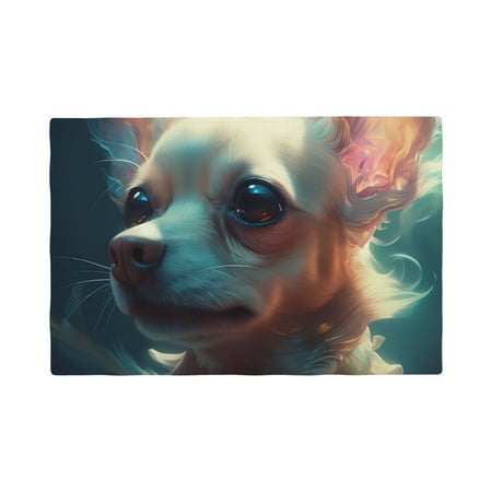 

Placemats Set of 6 Cute Flower Chihuahua Puppy Place mats for Dining Table Indoor/Outdoor Cute Heat Resistant Washable Table Mats(18 x 12 )