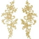 thumbnail image 1 of 4 apliques de encaje bordado con hojas doradas y flores, parches de poliéster decorativos para vestidos, adornos de costura., 1 of 8
