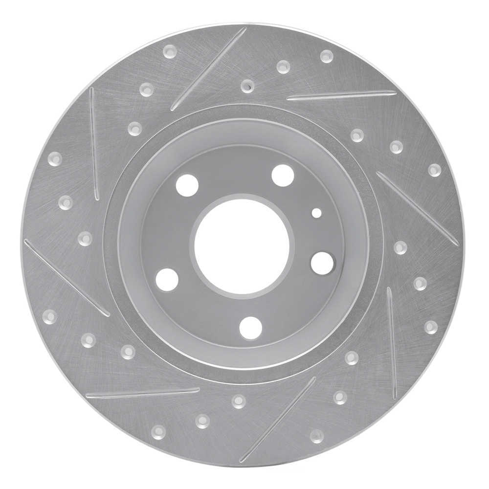 Dynamic Friction Company 631-73053R DFC Brake Rotor - Drilled And Slotted - Silver