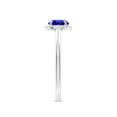 thumbnail image 5 of ANGARA Natural Round Tanzanite Cathedral Ring with Diamond Halo in 14K White Gold for Women (Size-6mm) | December Birthstone, Birthday, Anniversary, Jewelry Gift for Women | Natural Tanzanite Ring, 5 of 10