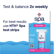 HTH Spa Care 6-Way Pool and Spa & Pool Test Strips, Chemical Tester, 25 Each