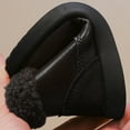 thumbnail image 5 of Mwjwdo Girls Ankle Boots Warm Soft Soled Casual Leather Boots Thick Short Boots Suitable for Toddlers and Little Kids Winter Footwear Black 23, 5 of 9