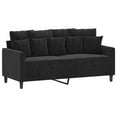 thumbnail image 2 of vidaXL 2 Piece Sofa Set with Cushions Black Velvet, 2 of 4