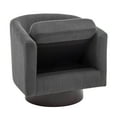 thumbnail image 5 of UIXE Swivel Accent Chair Set of 2, Upholstered Corduroy Barrel Chair for Living Room, Small Single Sofa Bedroom Reading Seat, Gray, 5 of 7
