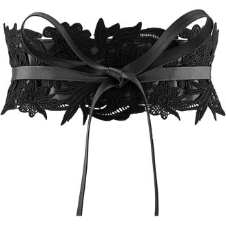 Lace Bow High Waist Belt Women Western Elastic Lace up  display picture 3