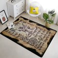 thumbnail image 1 of Cthulhu - Alfombra de pintura artística, área grande, negro, suave, decoración del hogar, estilo bohemio, picnic11100x150cm (39x59 pulgadas)100x150cm (39x59 pulgadas) zhangyuxiang unisex, 1 of 2