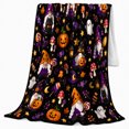 thumbnail image 2 of Whimsical autumn celebration Gnome Fest, Warm Flannel Blanket for Living Room and Reading Nook, Festive autumn celebration Scene, Art Lovers autumn celebration Gift, Festive Home Decor, 2 of 9