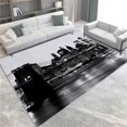 thumbnail image 1 of Black Area Rug Brooklyn Bridge New York City 3x5ft Non-Slip Carpet, Printed Pattern Carpet for Living Dining Room Dorm Room Bedroom Home DéCor Washable Rugs, 1 of 8