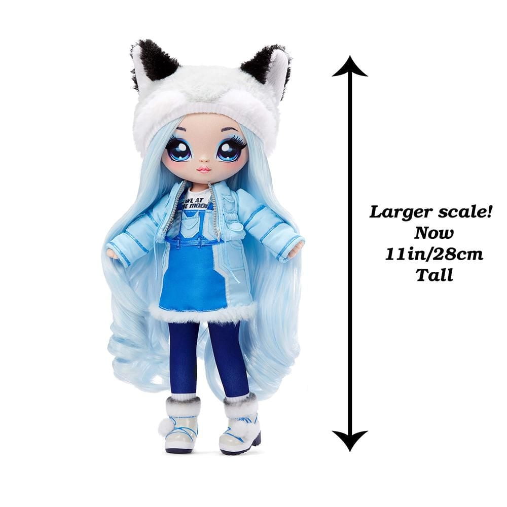 Na Na Na Surprise Teens Fashion Doll – Alaska Frost, 11" Soft Fabric Doll, Wolf Inspired with Blue Hair