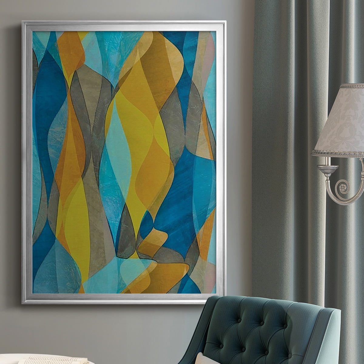 Colorful Cascade II Premium Framed Print, in Gold, Black, or Silver - Ready to Hang