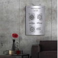 thumbnail image 7 of Luxe Metal Art 'Dart Board Blueprint Patent White' Metal Wall Art, 24"x36", 7 of 7