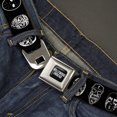 thumbnail image 2 of Hollywood Undead Belt, Seatbelt Buckle Belt, Hollywood Undead Mask Icons Scattered Black White, 32 to 52 Inches, 2 of 7