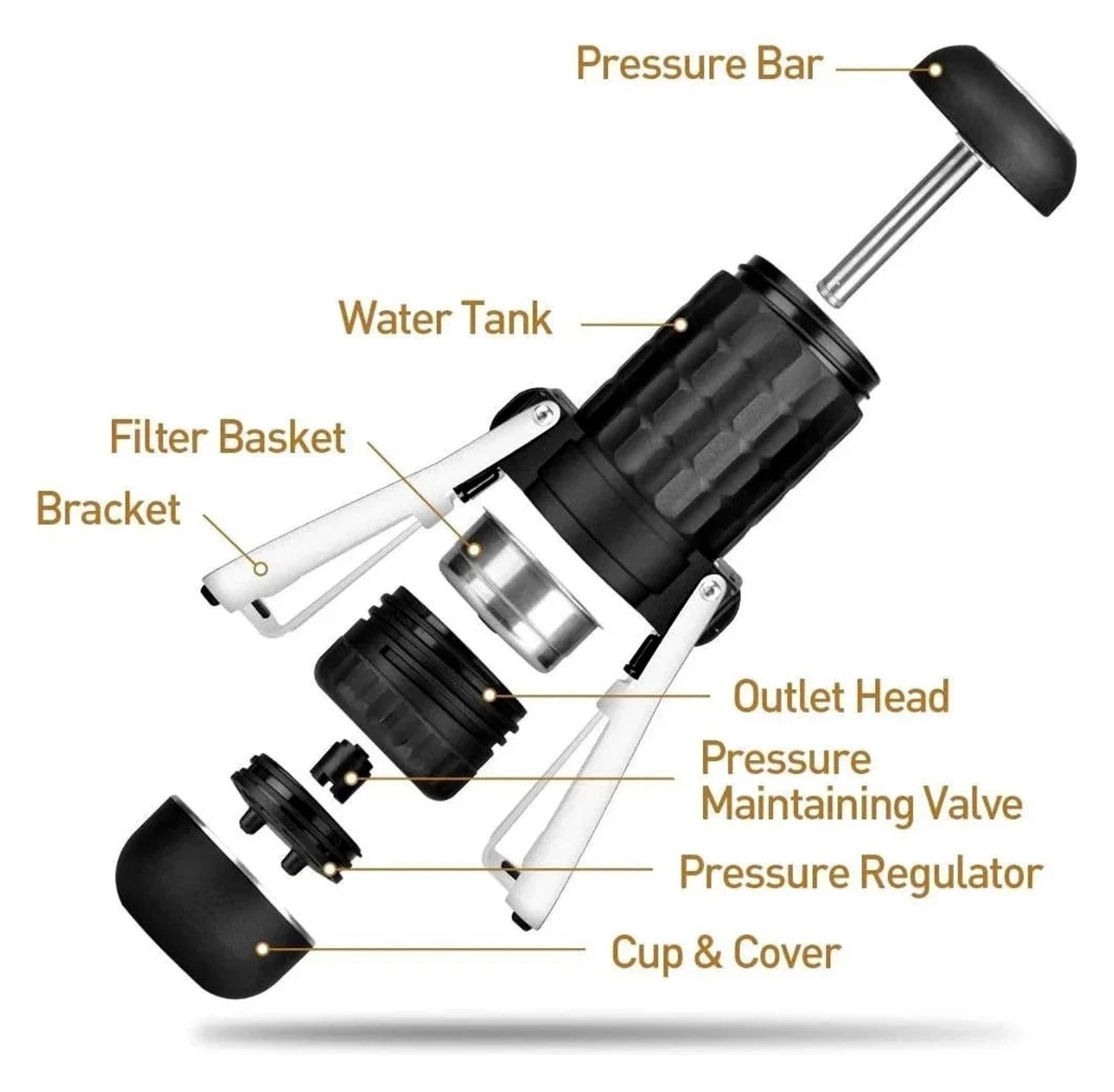15-20Bar SP300 Portable Coffee Maker Hand Press Espresso Machine Outdoor Travel Car Coffee Maker ,Portable
