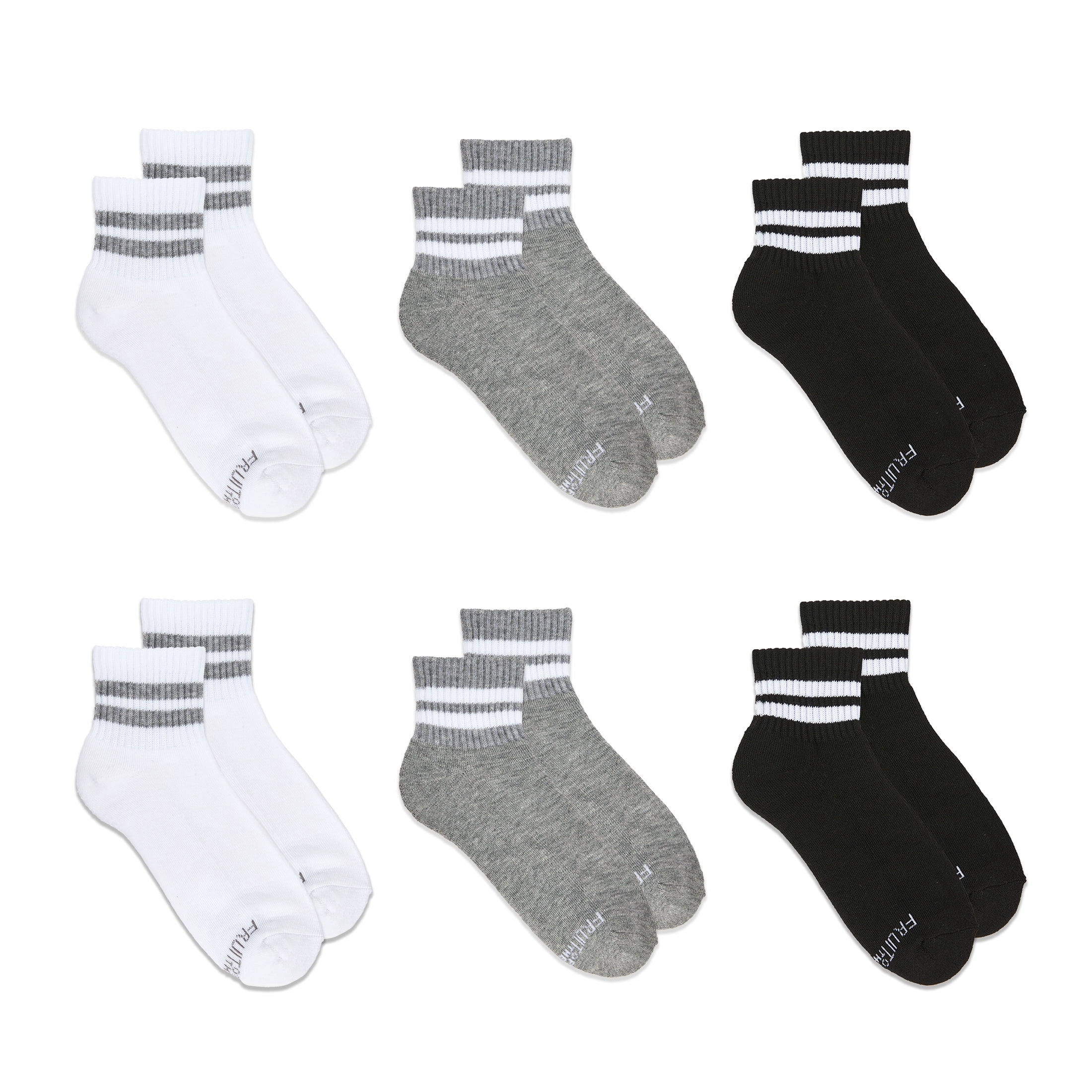 Fruit of the Loom All Day Comfort Women's Socks, Sizes 4-12, 6-Pack