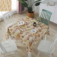 thumbnail image 4 of Rectangle Tablecloth Waterproof for Kitchen Dining, Thanksgiving Polyester Wrinkle Textured Tablecloths, Indoor and Outdoor Decor Resistant Washable Desktop Protectors Tablecloths, 54x54 Inch, 4 of 5