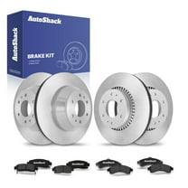 AutoShack Front & Rear Brake Rotors Ceramic Brake Pads | Replacement For GMC Envoy XL Envoy XUV Isuzu Ascender Buick Rainier Saab 9-7x Chevrolet Trailblazer EXT 2003-2006 SSR | 12-PC Brake Kit