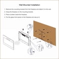 thumbnail image 5 of Electric Fireplace 42 Inch Recessed Wall Mounted with Remote, Multi-Color Flame & LED Heater | Tempered Glass+Sheet Metal+Plastic, 5 of 15