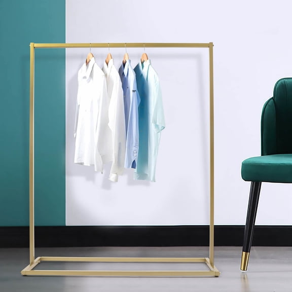 SHZICMY Retro Garment Dress Hanging Display Stand Metal Clothes Rack Clothes Hanger Gold