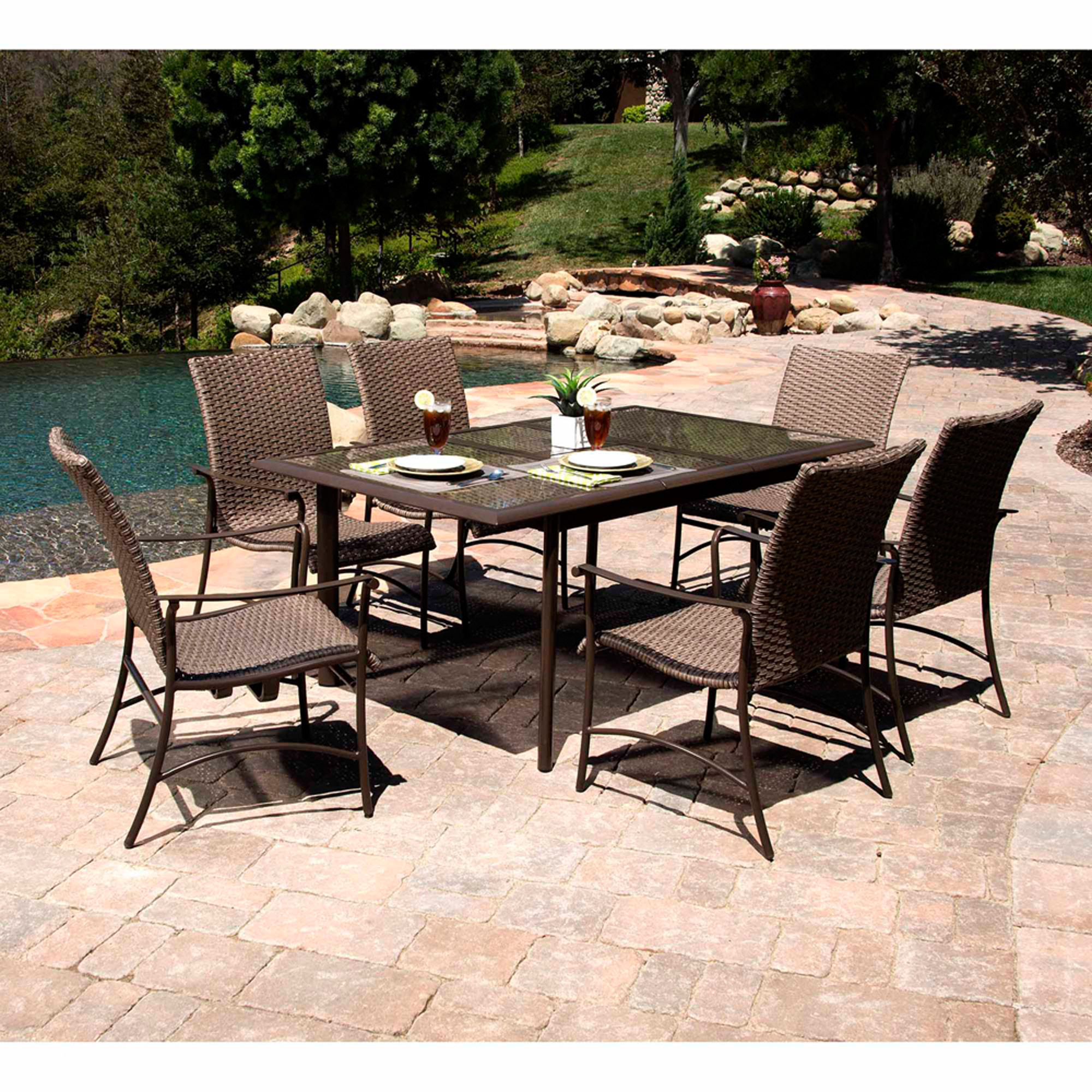 Prairie Creek 8 Piece Dining Set Brown Box 1 Of 2 Com