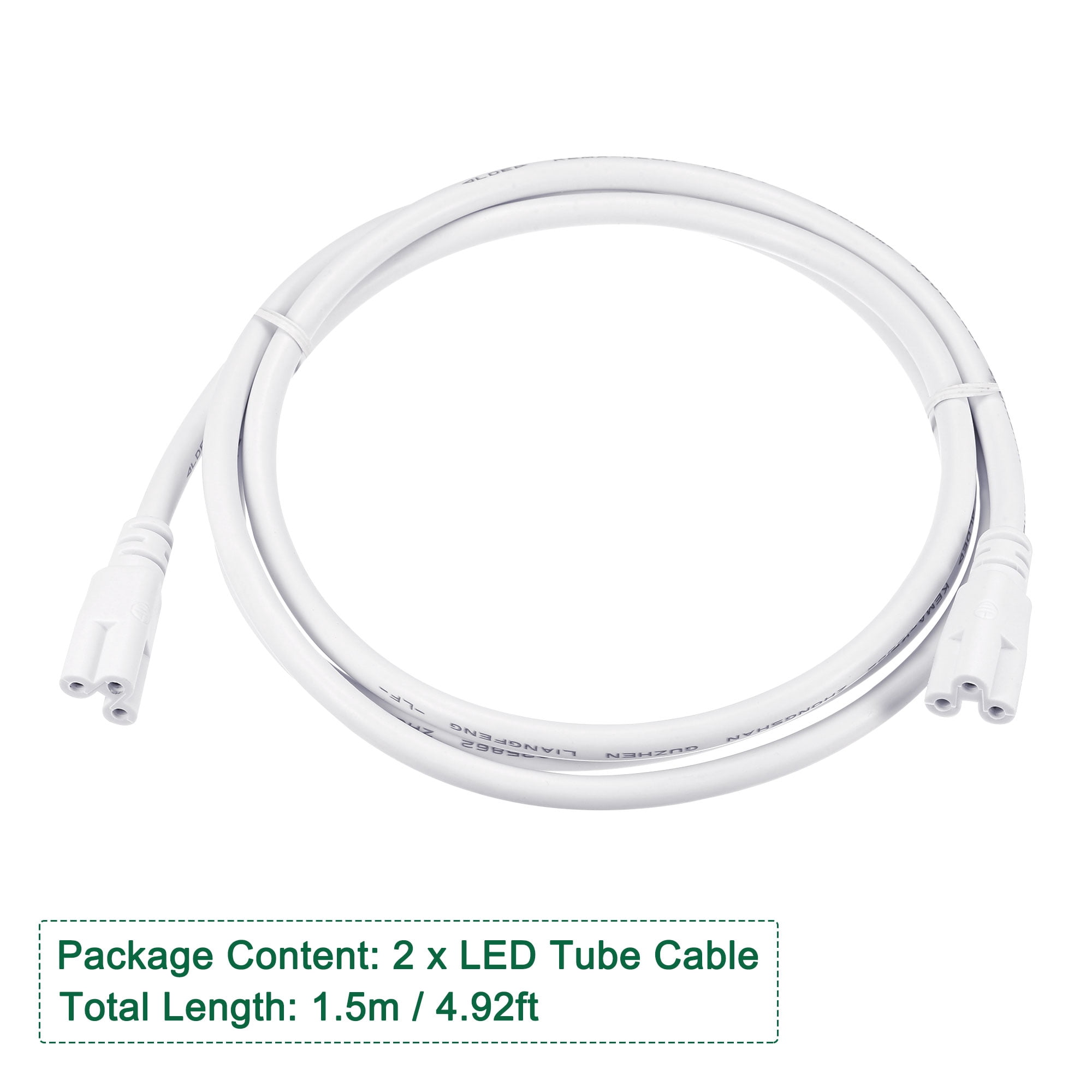 Unique Bargains LED Tube Connector Cable Male to Male Extension Cord for LED Light 59.06"