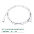 thumbnail image 2 of Cable conector de tubo LED Uxcell T5 T8 macho a macho doble extremo 2 paquetes 2pcs 1.5M, 2 of 5
