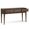 thumbnail image 3 of WyndenHall  Pearson SOLID HARDWOOD 54 inch Wide Mid Century Modern Console Sofa Table - 54 W x 16 D x 31 H Walnut Brown Stained Transitional,, 3 of 5