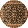 thumbnail image 1 of Ahgly Company Indoor Round Persian Brown Traditional Area Rugs, 3' Round, 1 of 4