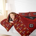 thumbnail image 4 of jejeloiu Bold Tribal 7 Pieces Full Size Bedding Sets For Girls,Rustic Print Full Size Bed in a Bag,Red Black,Black Reversible, 4 of 7