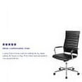 thumbnail image 5 of Flash Furniture Hansel Leather Soft High Back Swivel Office Desk Chair, Black, 5 of 15