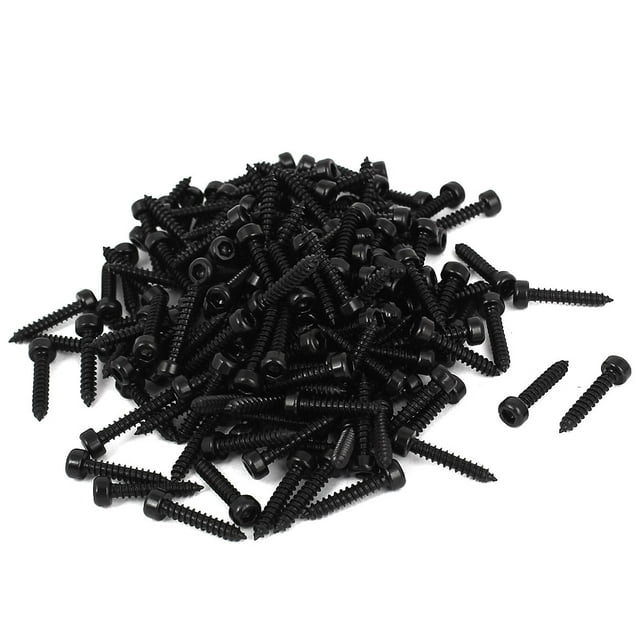 Tornillos autorroscantes de acero al carbono de cabeza hexagonal de 3 mm x 16 mm, 100 piezas