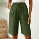 thumbnail image 2 of WILLBEST Pantalones Casuales para Mujer, Pantalones Cortos de Verano Cómodos, Uso Diario Versátil, Diseño de Color Sólido, Ajuste Relajado para Darle Estilo. Mediana, 2 of 6