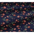 thumbnail image 4 of oneOone Cotton Jersey Navy Blue Fabric Flower & Leaves Watercolor Diy Clothing Quilting Fabric Print Fabric By Yard 58 Inche Wide, 4 of 4